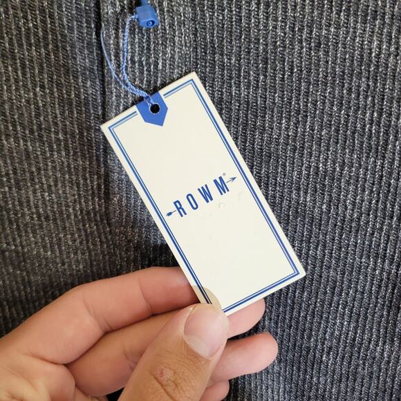 ROWM Henley Shirt Mens Small Heathered Gray Long Sleeve 1/4 Button NEW NWT - Picture 4 of 8